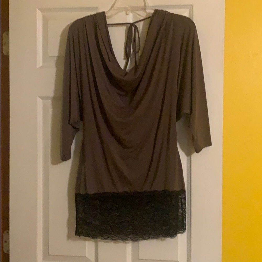 Green and black day trip Blouse